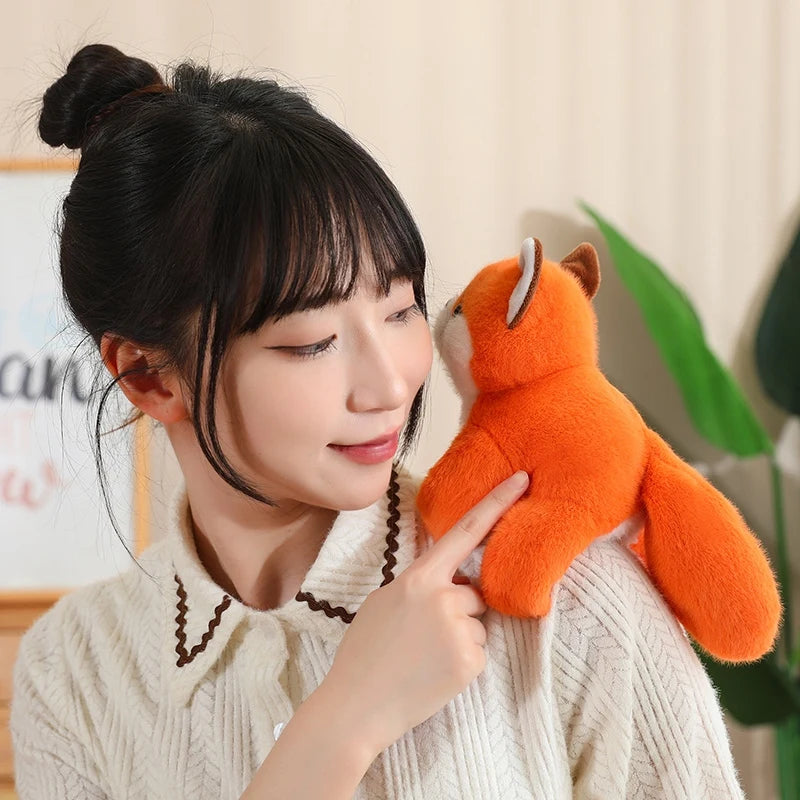 Creative Stuffed Animals Raccoon Fox Husky Cat Monkey Papa Circle Toy Wrapped Around Arm Doll Toys For Kids Birthday Gift