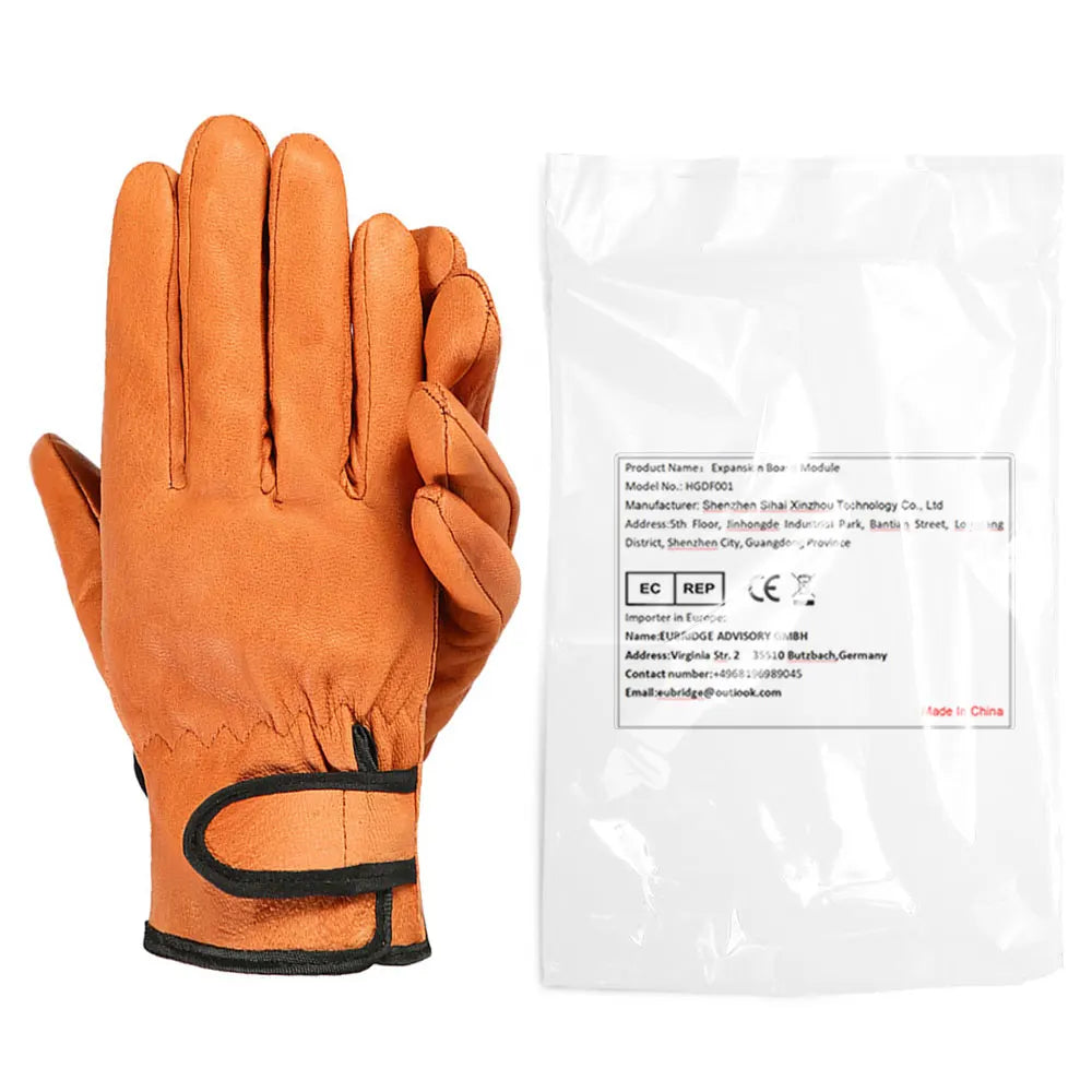 1 Pair Leather Work Gloves Soft Cowhide Gloves For Men/Women Gardening Pruning Driving Welding Security Protection Safety Glove