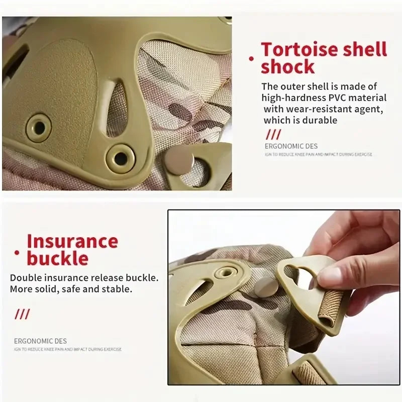 Tactical Knee Pad Elbow CS Military Protector Army Airsoft Outdoor Sport Hunting Kneepad Safety Gear Knee Protective Pads