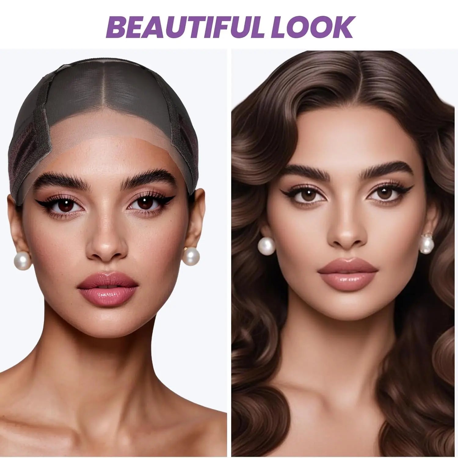Gorro de sujeción para pelucas Lace Wig Grip, banda de sujeción para pelucas de encaje frontal para mantener las pelucas en su sitio, gorro de peluca ajustable con banda de sujeción antideslizante