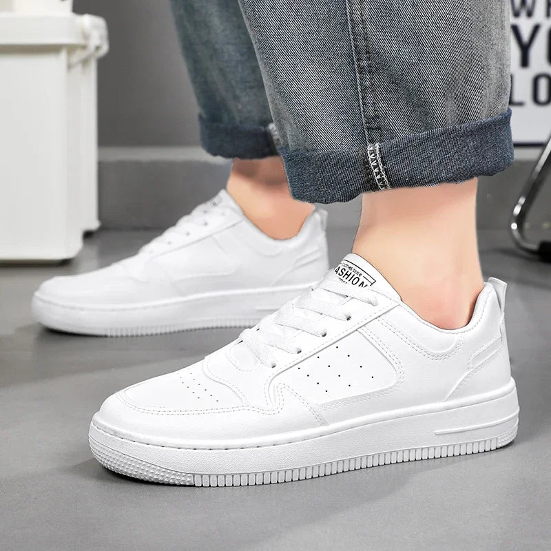 Men's Shoes PU Leather Women Fashionable Sneakers Comfortable Soft-soled Casual Shoes for Men