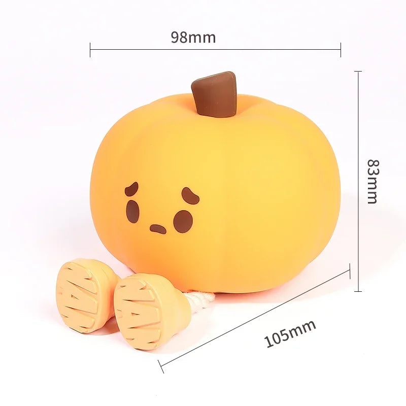 Cute Animal Night Light USB Rechargeable Pumpkin Monster Bedside Nightlights Dimming For Kid's Halloween Party Holiday Gifts