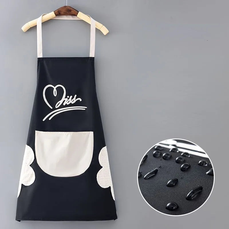 Cute Kitchen Aprons for Woman Men Chef Work Apron for Grill Restaurant Bar Shop Cafes Beauty Nails Studios Uniform