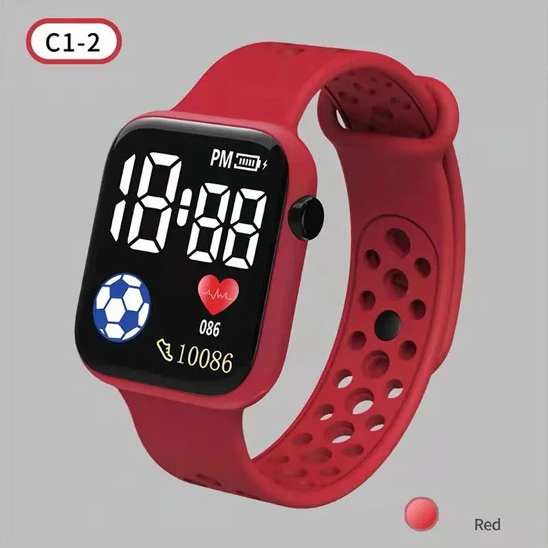 YIKAZE Kids Watches LED Digital Kids Watch Silicone Strap Cartoon Electronic Wristwatch Sports Clock for Boys and Girls Gifts