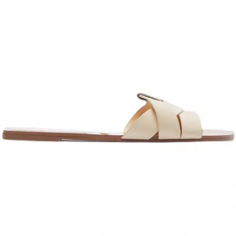 New Fashion Slippers Women Sexy Flat Sandals Casual Ladies Sand Beach Slippers Elegant Fish Mouth Slippers Women