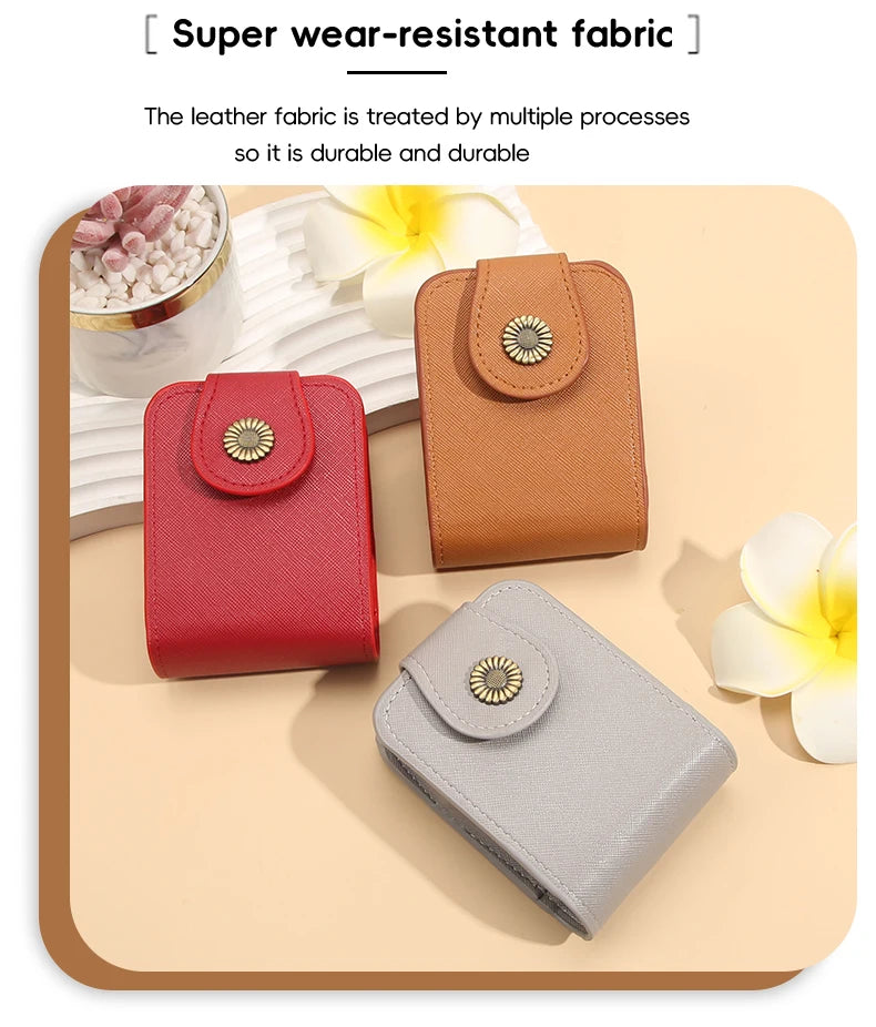 Makeup bag small women's portable makeup box with mirror mouth red envelope storage bag mini women's bag