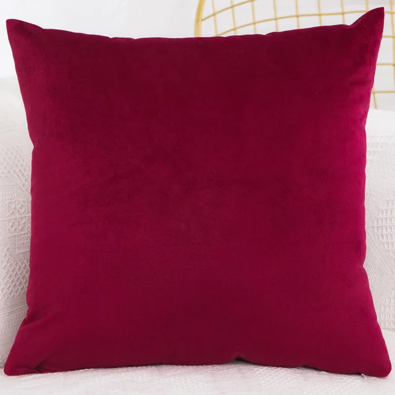 Funda de Almohada Decorativa de Terciopelo para Sofá, Dormitorio, 40x40/45x45/50x50/30x50/55x55/60x60cm, Funda de Cojín Cuadrada