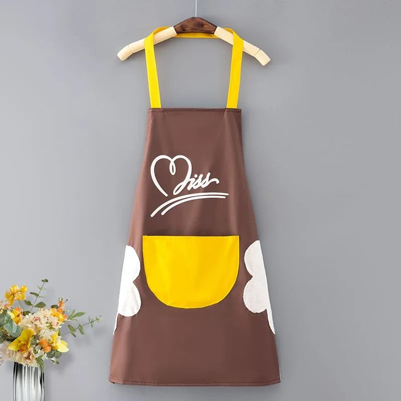 Cute Kitchen Aprons for Woman Men Chef Work Apron for Grill Restaurant Bar Shop Cafes Beauty Nails Studios Uniform