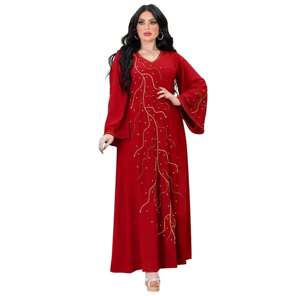 Caftan Eid Élégante Robe Musulmane Fête Ramadan Dubaï Abaya Turquie Robes Longues de Soirée Islamiques Musulmane Élégantes Vestidos