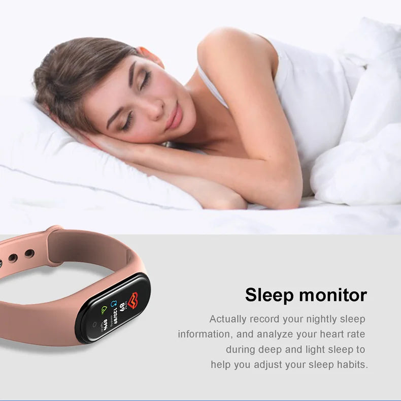 Smart Watch Wristband Waterproof Watch Blood Pressure Heart Rate Monitor Fitness Tracker Sport Smart Bracelet Electric Clock