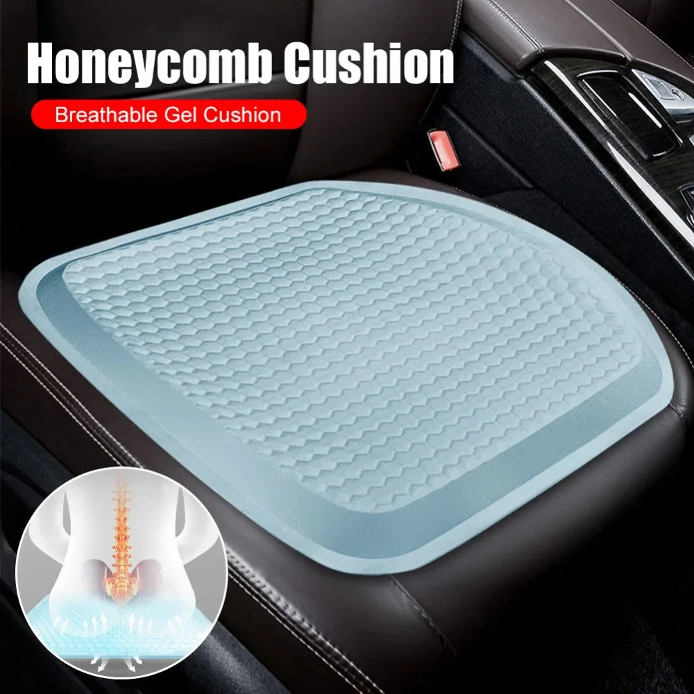 Cool Down Summer with The Universal Car Honeycomb Ice Filigree Gel Cushion Car Seat Cushion Ergonomic and Comfortable for Riding