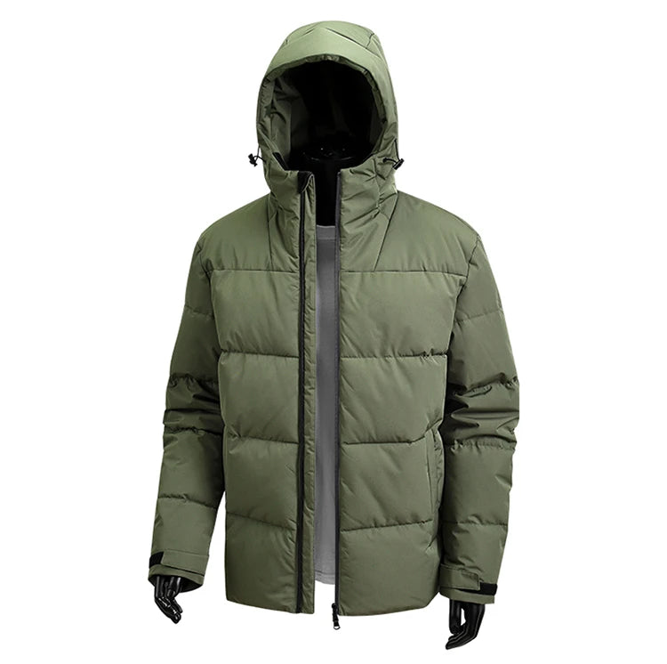Men's Reversible Hooded Jacket  Winter Thermal Coat Waterproof Windproof Double Face Fleece Outerwear for Cold Weather  2025