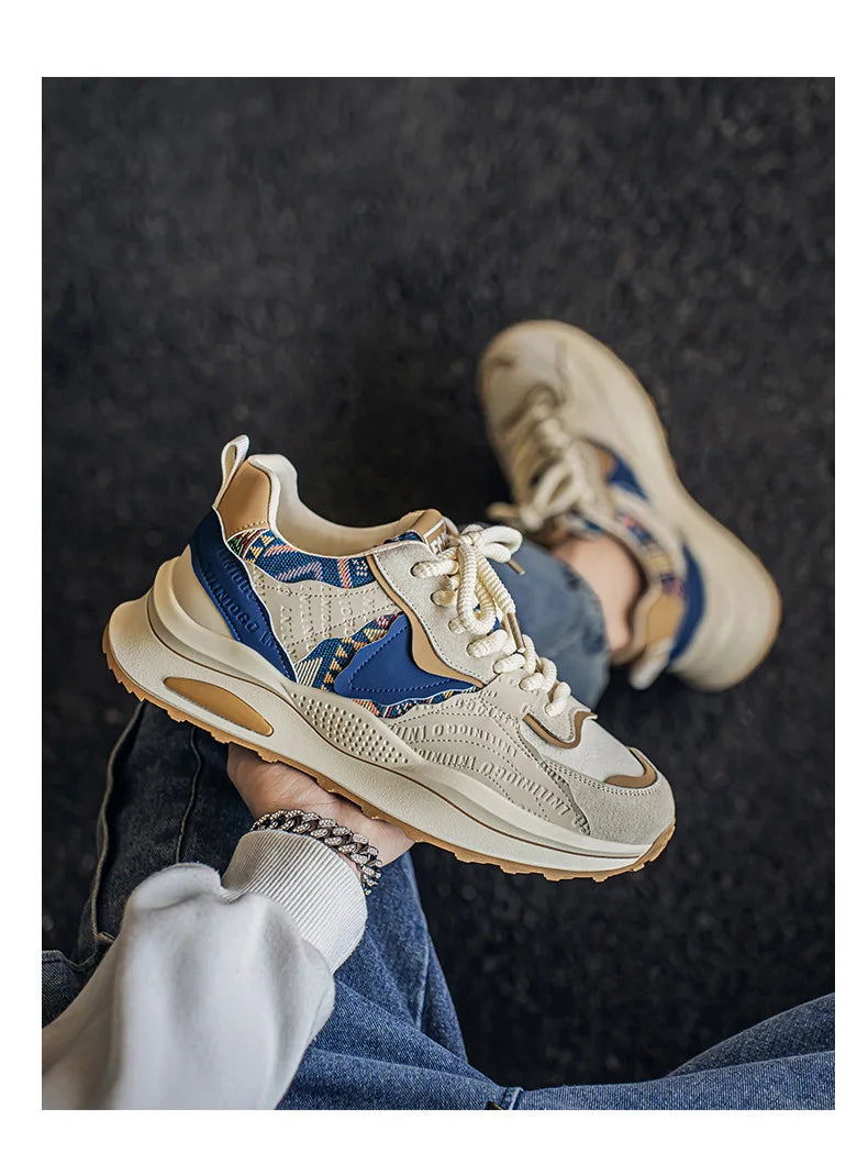 Men's Shoes Spring New Casual Versatile Comfortable Fashion Trend Niche Non-slip Wear-Resistant Retro Sneakers
