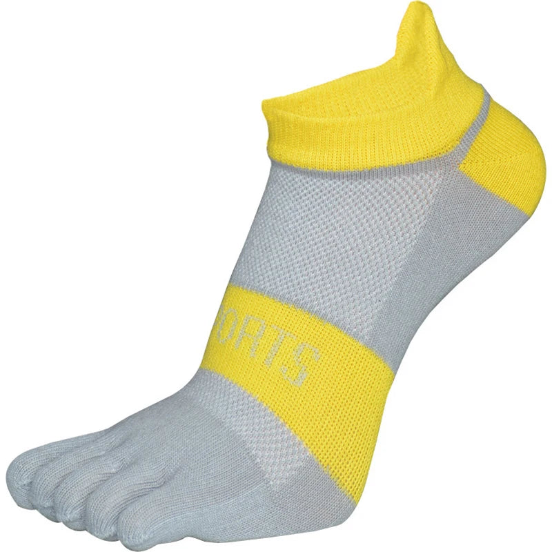 EU 36-45 Pure Cotton Five Finger No Show Socks Mens Sports Breathable Comfortable Shaping Anti Friction Ankle Socks With Toes