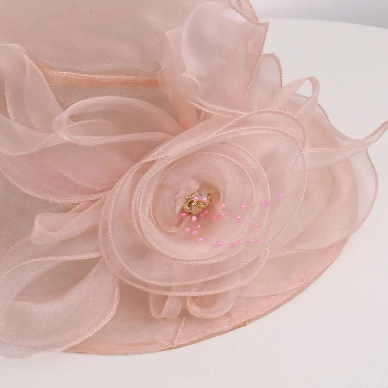 Fashionable Breathable Outdoor Travel Hat Elegant Floral Decoration Sunshade Cap Stylish Comfortable New Arrival