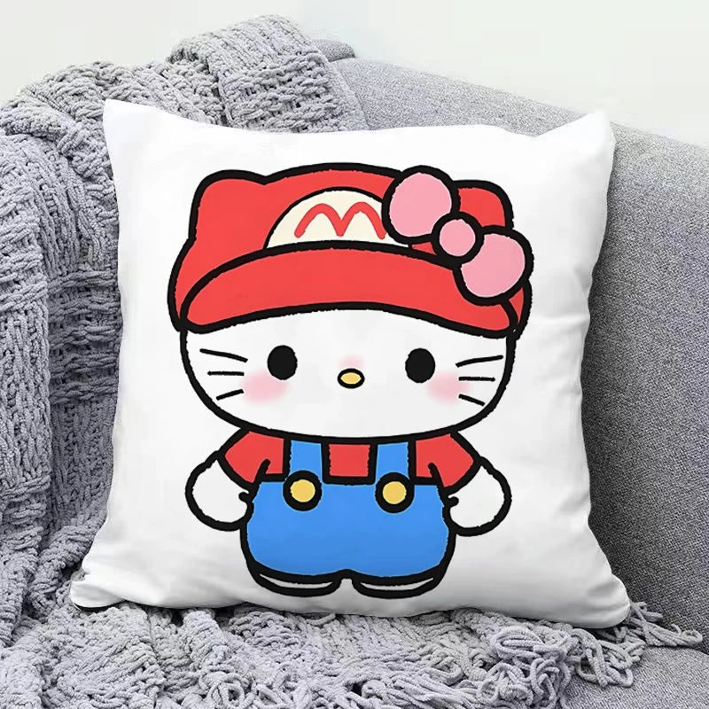 Hello Kitty Pillow Cute Cartoon Girl Heart Cushion Living Room Sofa Office Lunch Break Pillow