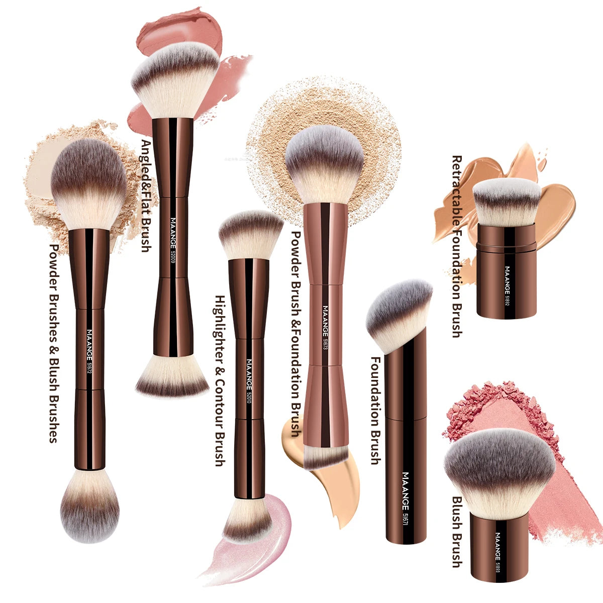 Double-Head Makeup Brush – Soft, Versatile & Professional