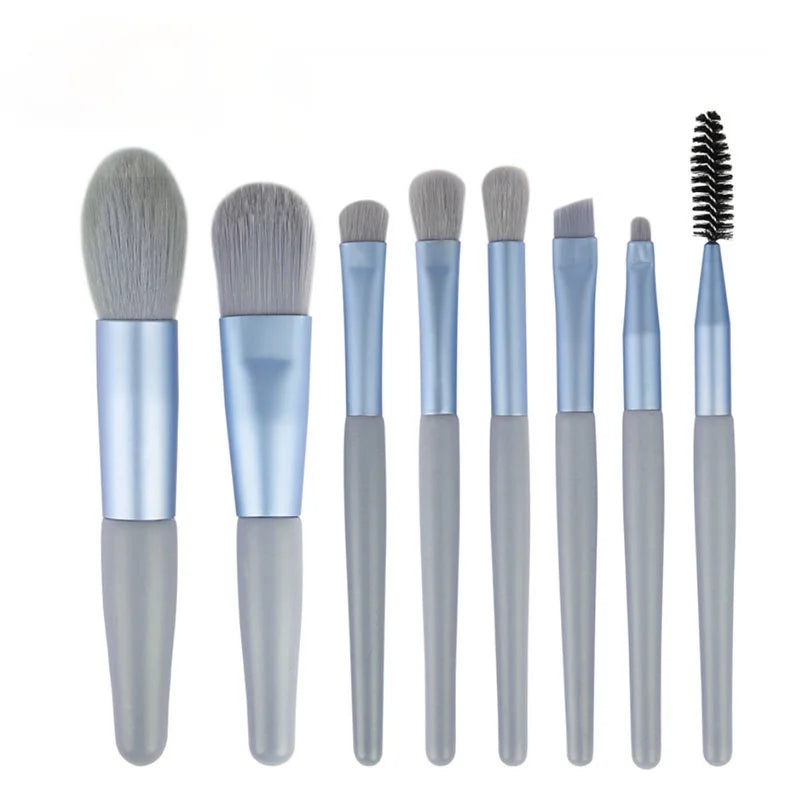8Pcs Makeup Brushes Pro Pink Brush Set Powder EyeShadow Blending Eyeliner Eyelash Eyebrow Make Up Beauty Cosmestic Brushes