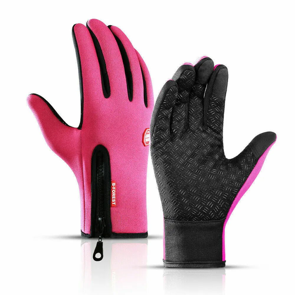 Guantes de Invierno con Pantalla Táctil, Térmicos Cortavientos para Clima Frío, Deportes, Hombres, Mujeres, Ciclismo al Aire Libre, Motocicleta, Antideslizantes