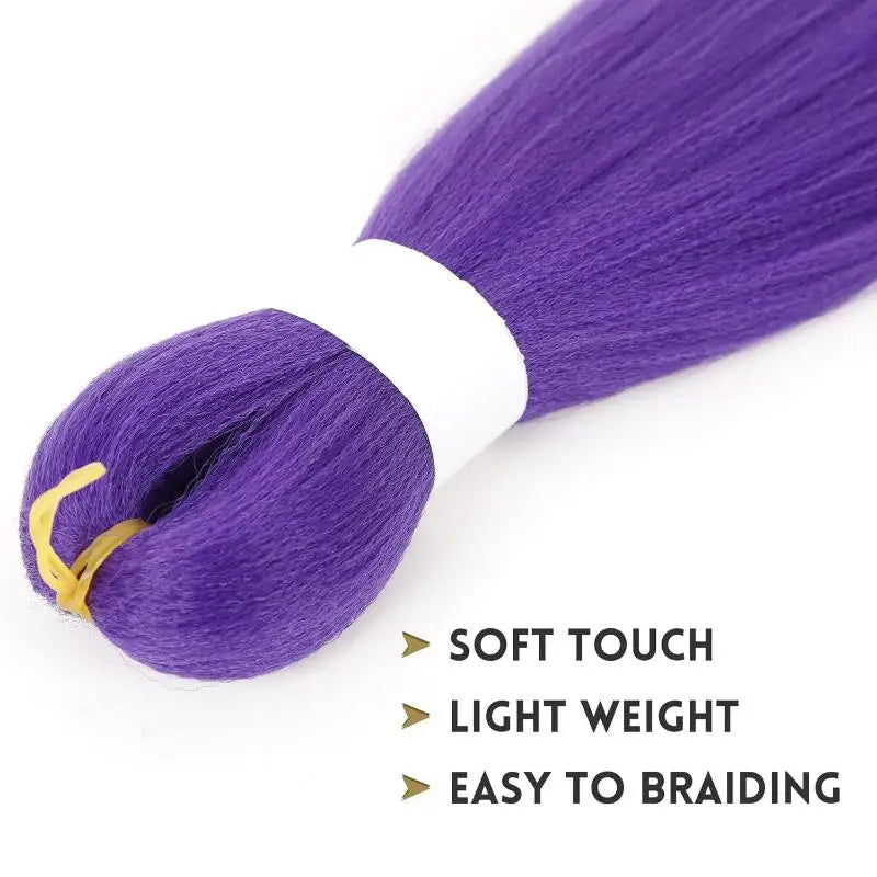 New 1Piece DIY 26inch Cosplay Wig KPOP Rumi Long Purple Braided Dress Up Accessories Ponytail Braid Heat Resistant Synthetic Wig