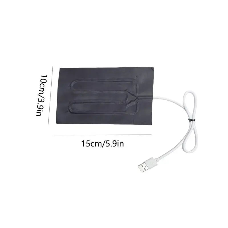 Almohadilla térmica de viaje, carga USB, almohadilla eléctrica suave con calefacción, cojín térmico multifuncional, suministros portátiles de calentamiento para invierno para