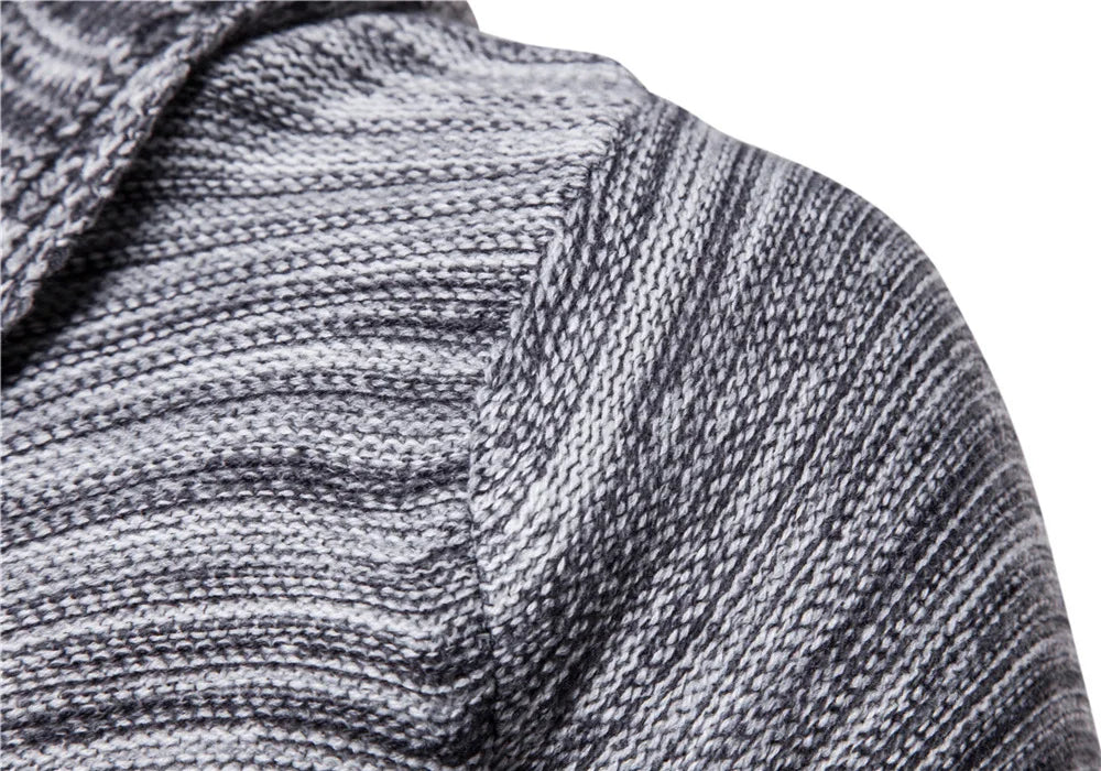 Men Jackets 2022 Spring Autumn New Mens Casual Sweater Snowflake Hooded Medium Long Knitted Cardigan Mens Outerwear Coats