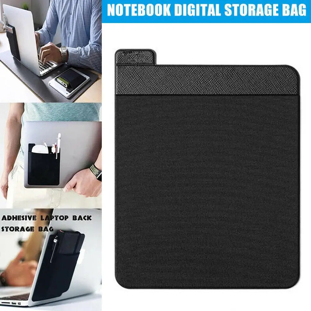 Self Adhesive Laptop Rear Storage Bag for Mouse Digital Hard Drive Pen Pocket Pouch Laptop Accessories