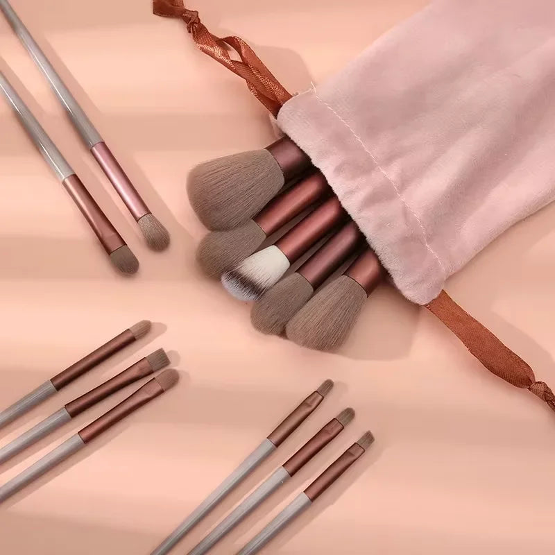 Wholesale 13PCS Makeup Brushes Set Eye Shadow Foundation Women Cosmetic Brush Eyeshadow Blush Beauty Soft Make Up Tools Bag