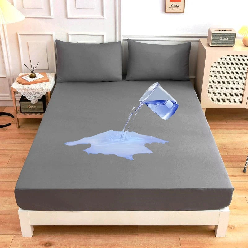 Protège-matelas imperméable Kuup Safe, doux, confortable, respirant, couleur unie, housse de couette ajustée, taies d'oreiller non incluses