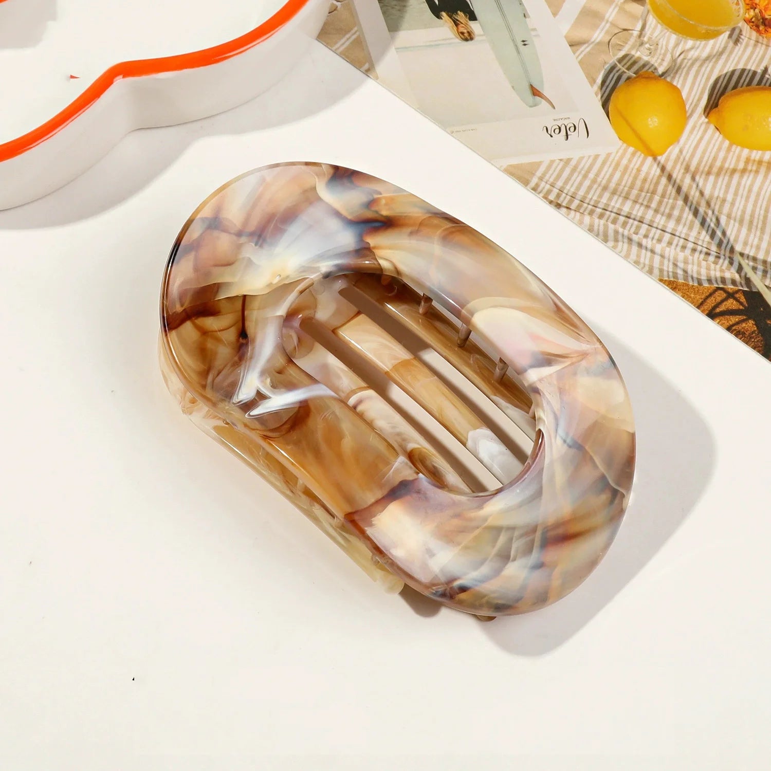 Marble Duckbill Hair Claw
