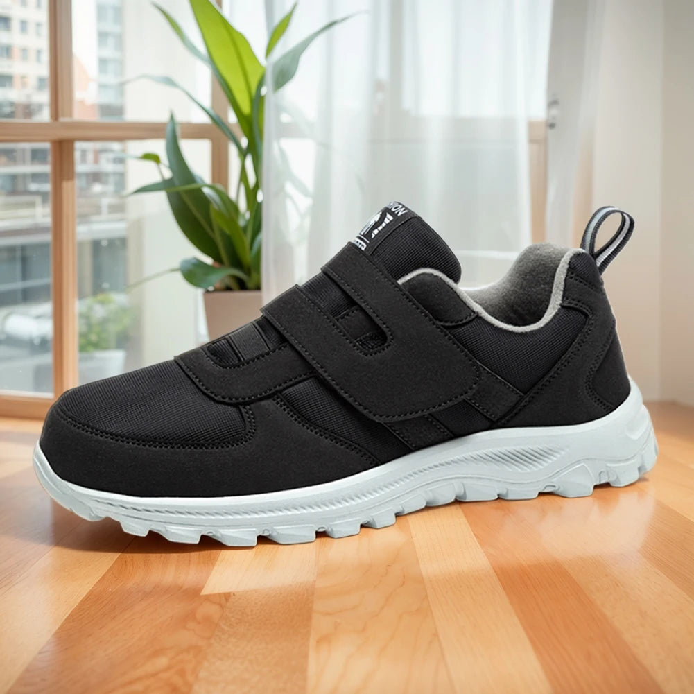 Diabetic Shoes Comfortable Swollen Feet Shoes Non Slip Hook Loop Sport Shoes Wide Tennis Shoes for Middle Aged and Elderly Men