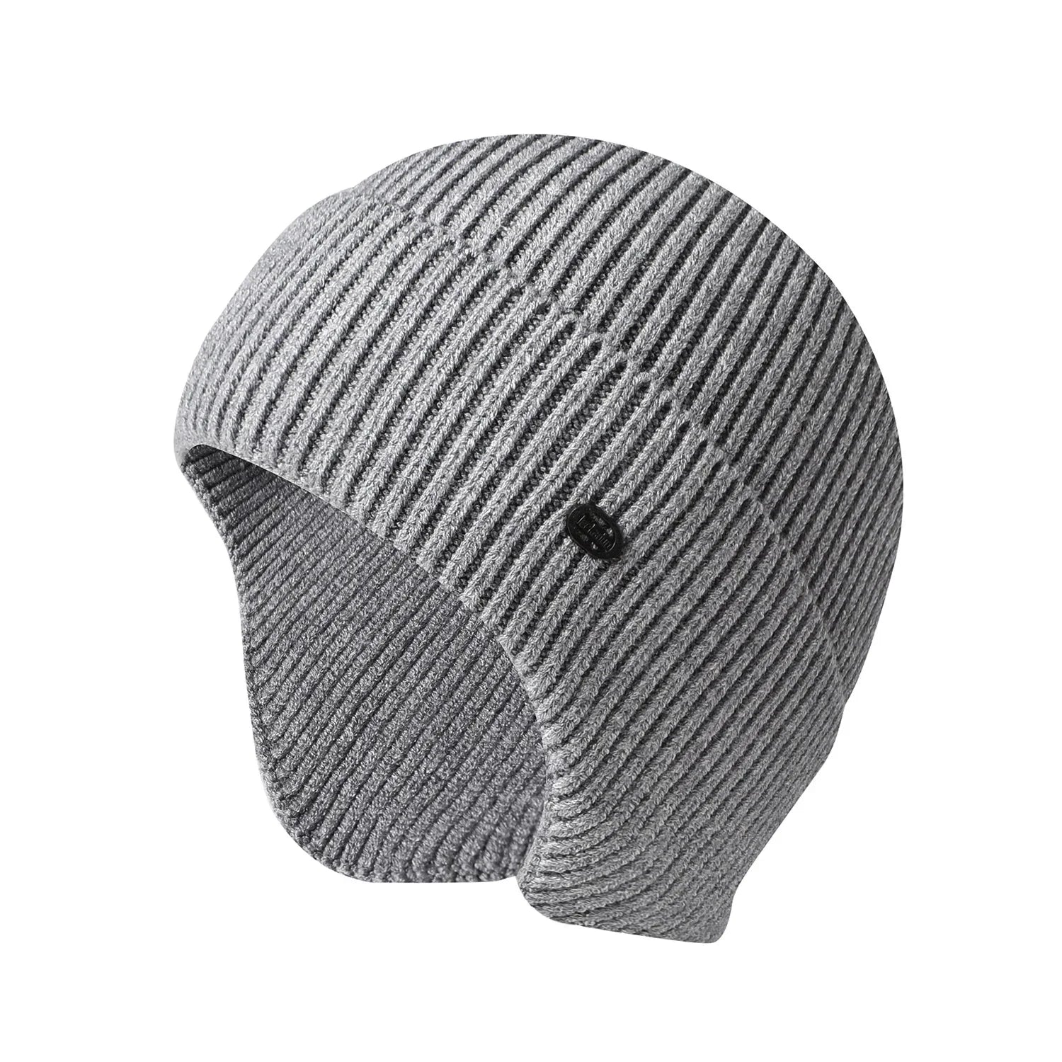 Gorro de invierno unisex de imitación de terciopelo de conejo para hombres y mujeres, gorro de punto de lana con orejeras, protección térmica para las orejas, gorro de ciclismo y esquí