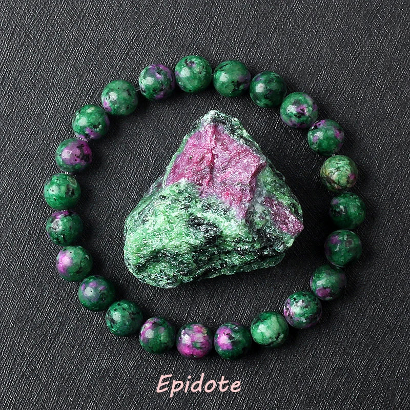 Pulsera de amatista genuina con cristales naturales para mujer, pulsera de amatista hecha de cuentas de piedra natural real, purificante para el cuerpo.