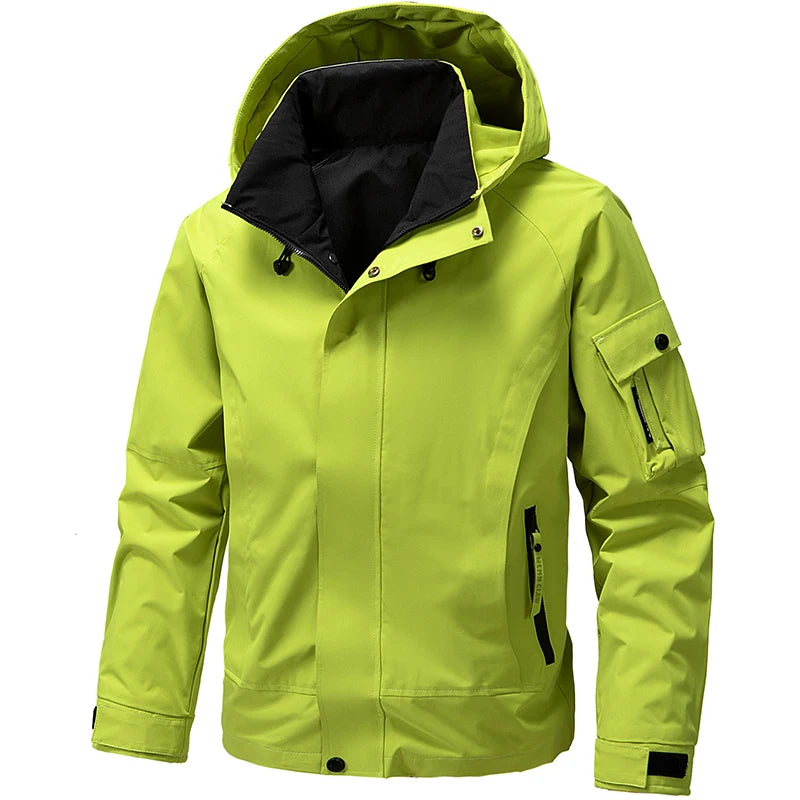 Men's three anti-punching jacket new jacket men's spring and fall fashion tide hooded workwear handsome casual versatile