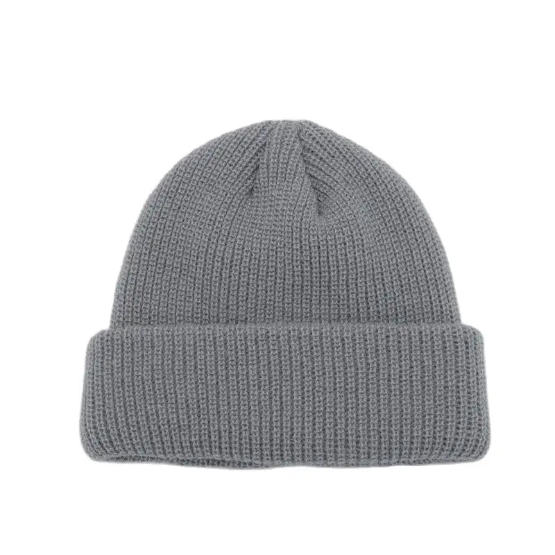 Gorros de invierno cálidos, casuales, de punto corto, estilo Hip Hop, gorro de calavera de punto elástico unisex para adultos, hombres y mujeres