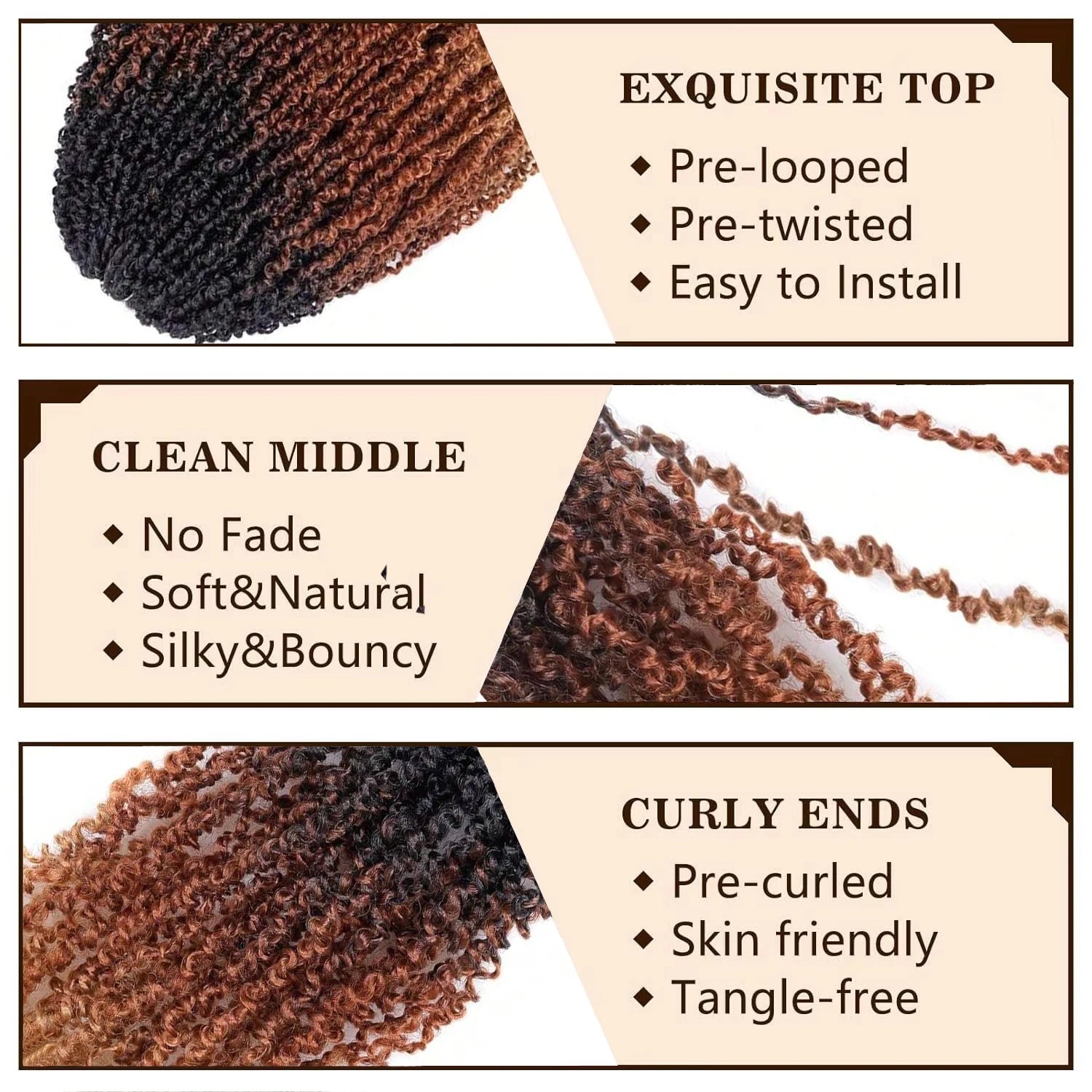 Cheveux au crochet Ombre Yanky Twists
