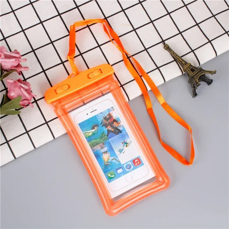 Waterproof Swimming Mobile Phone Cases Macron AirBag Hanging Neck Cases Diving Skiing Universal Phone Bag for All Phones 7 Inch