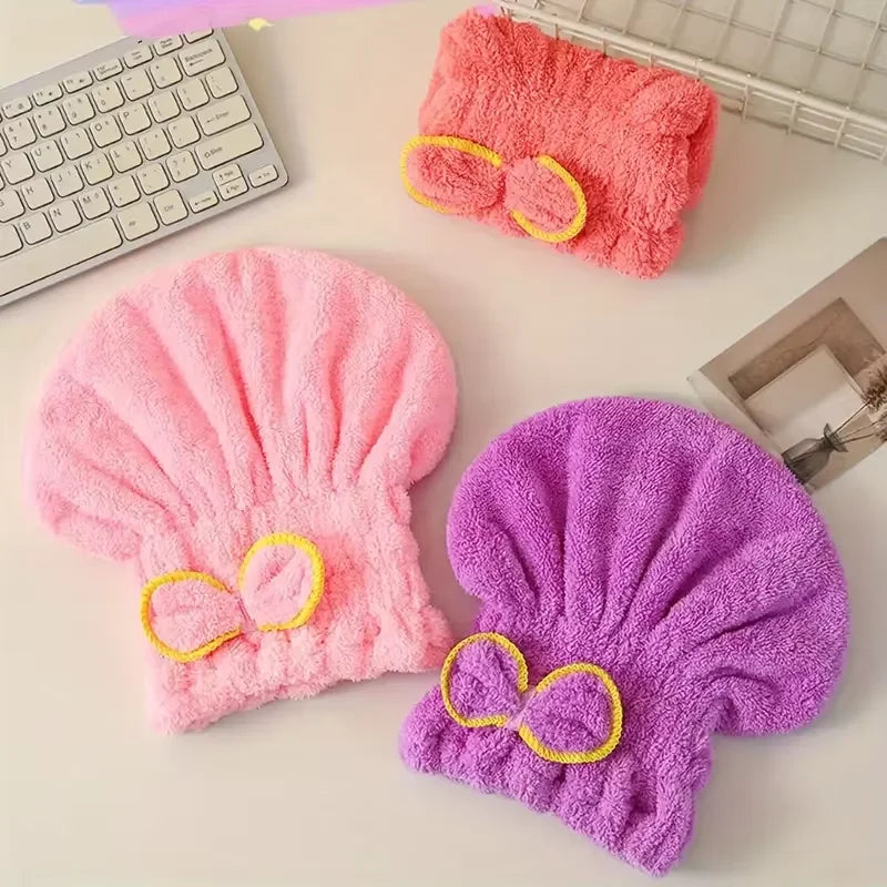 Hurtigtørkende hårhette for kvinner – dusjhette i mikrofiber. Perfekt for spa- og baderomstilbehør, praktisk badeutstyr