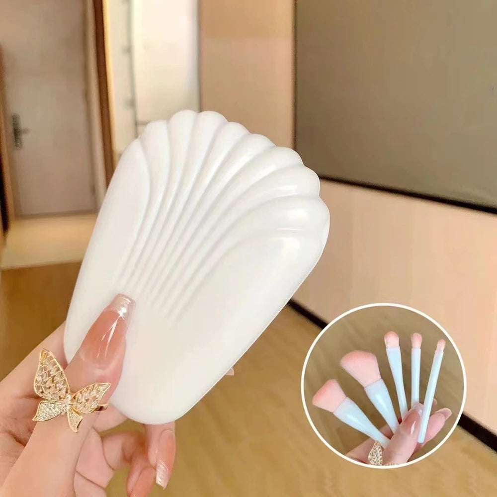 5PCS Makeup Brush Makeup Set Foundation Make-Up Brush Eye Shadow Brush Makeup Brush Set Travel Portable With Mirror Beauty Tool