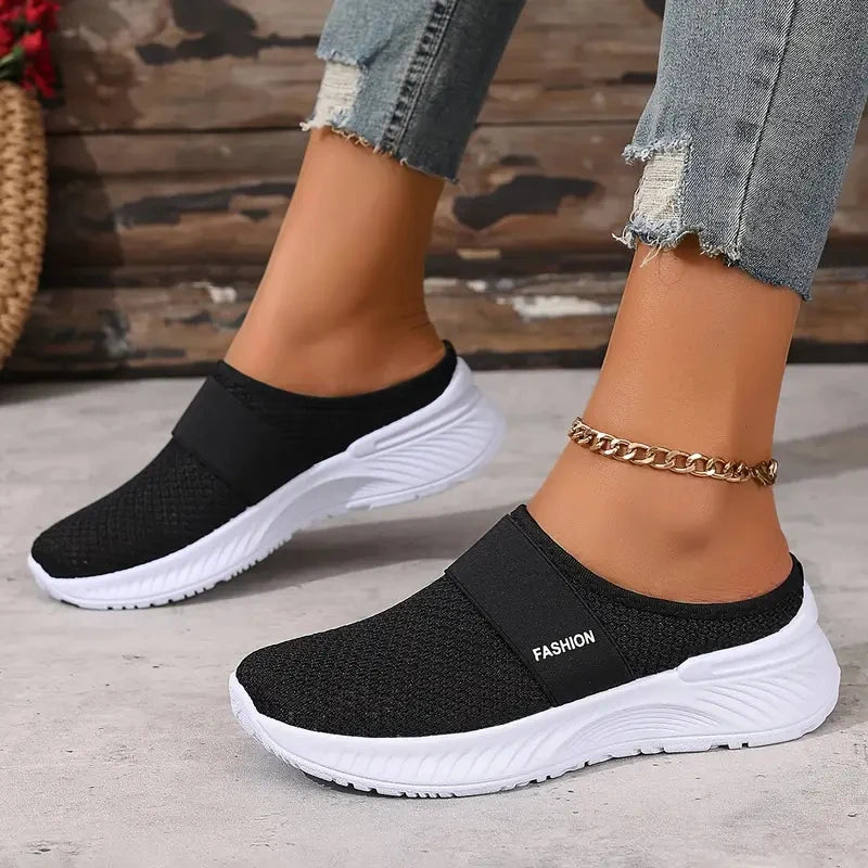New Women Mesh Walking Breathable Slip on Comfortable Casual Shoes Working Flats Outdoor Lazy Sneakers Women Zapatos De Mujer