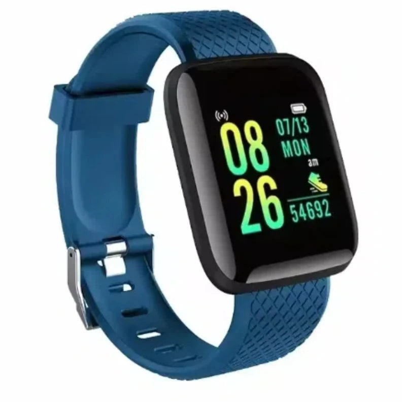Reloj inteligente multifunción para hombres, mujeres y niños, recordatorio de mensajes, control de música, pasos deportivos, calorías, reloj inteligente D13, despertador 116Plus