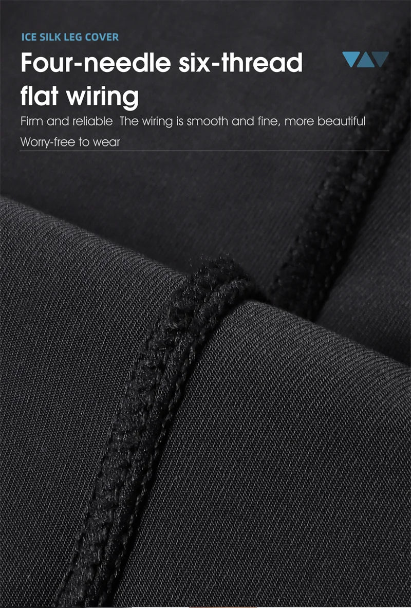 WEST BIKING Summer Running  Cycling Legs Sleeve Ice Silk UV Protection Compression Non-Slip Leg Warmer Cooling Sport Gear