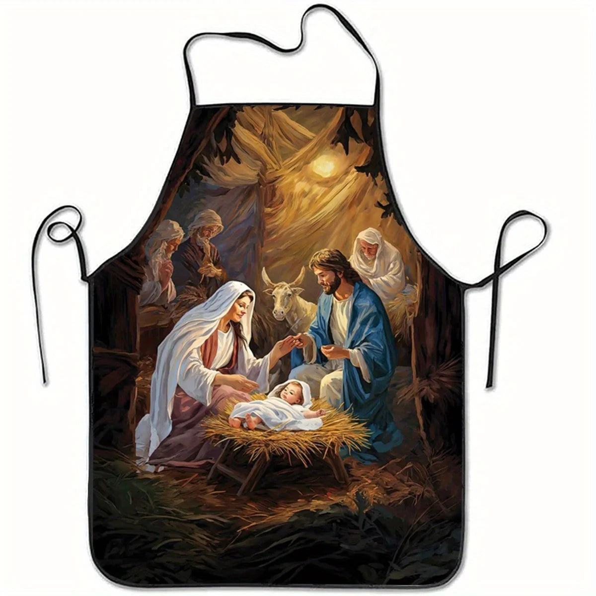 Nativity Scene Christmas Apron