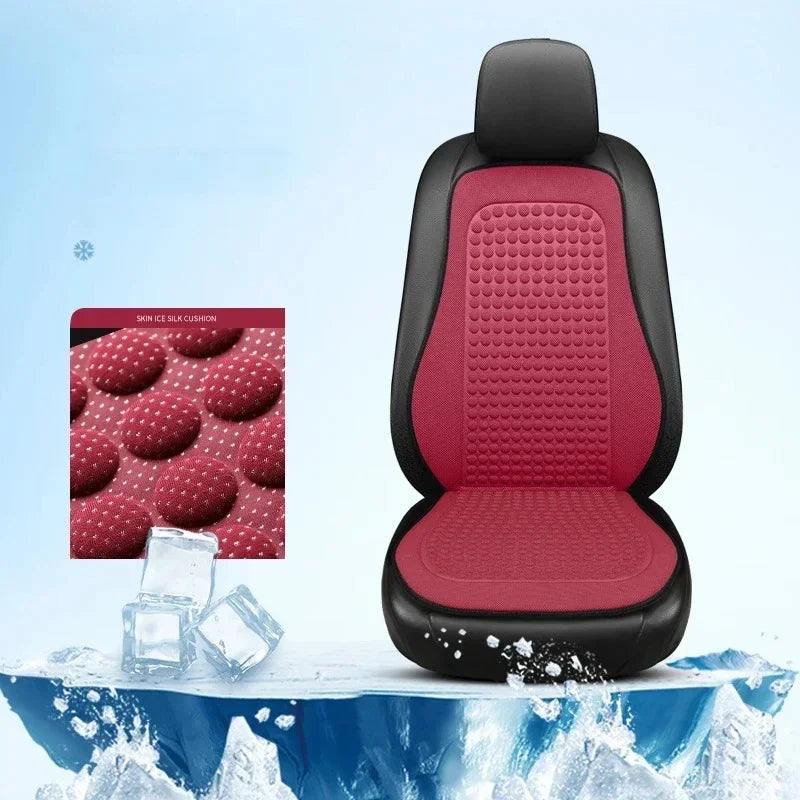 Universal Car Seat Cushion Cover Ice Silk Breathable Summer Cool Auto Cushion Vehicle Backrest Car Interior Accessories