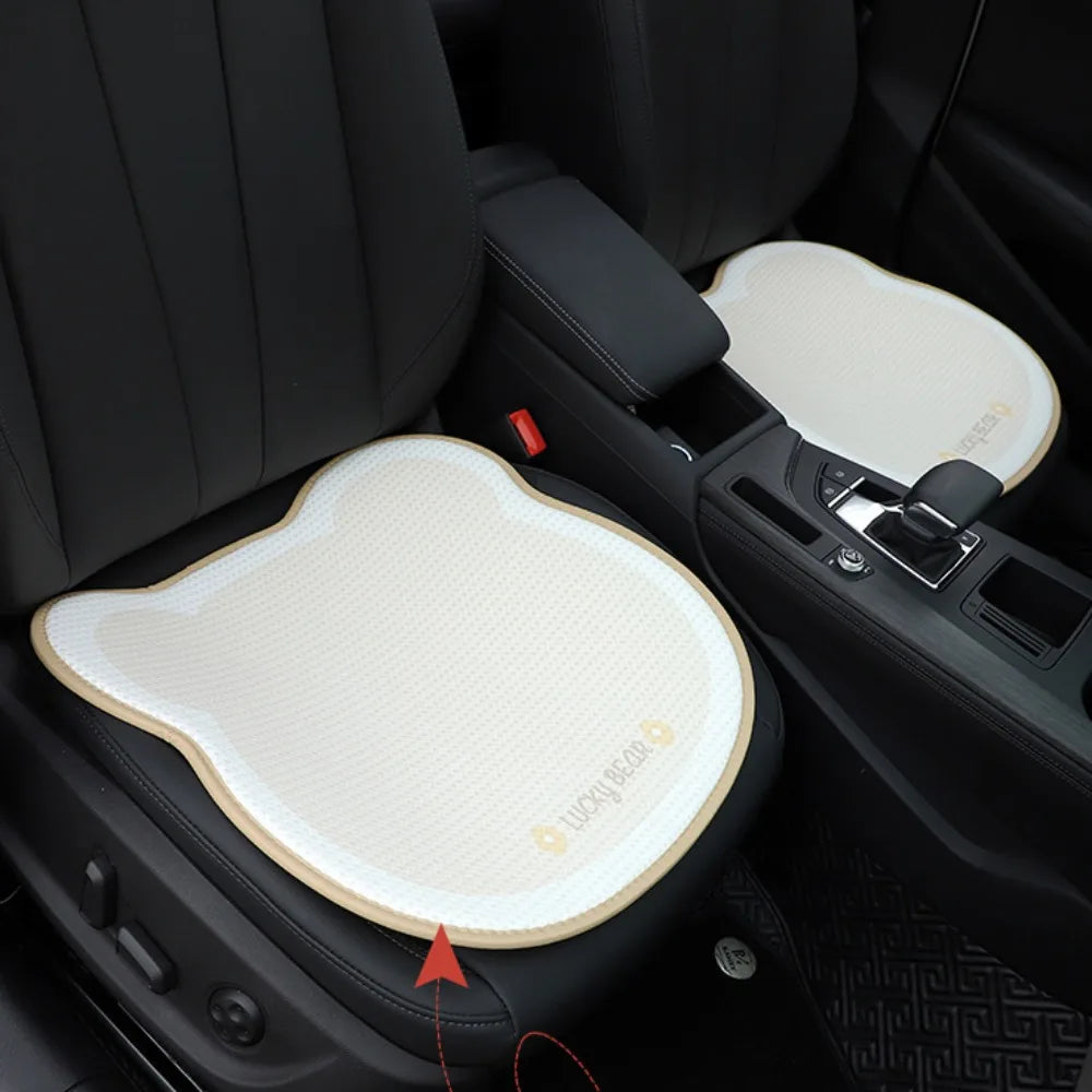 Bear Cartoon Bear Car Seat Cushion Protector Mat Breathable Summer Breathable Seat Pad Honeycomb Dust Proof Car Ice Silk Cushion
