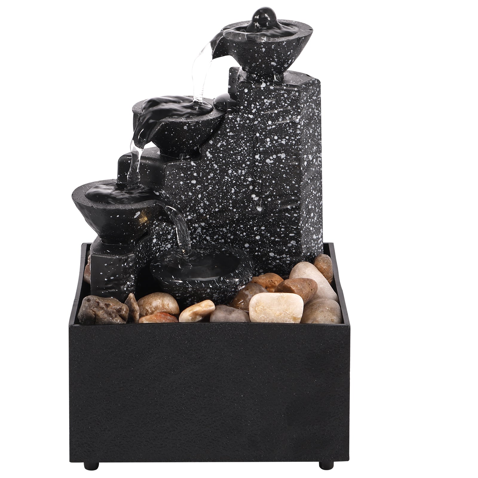 Decoración de cascada de sobremesa, fuente de agua, adornos de escritorio, Feng Shui, cascada de agua que fluye, decoración de paisaje de sobremesa
