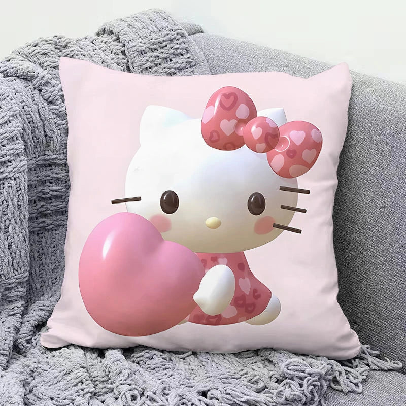 Hello Kitty Pillow Cute Cartoon Girl Heart Cushion Living Room Sofa Office Lunch Break Pillow
