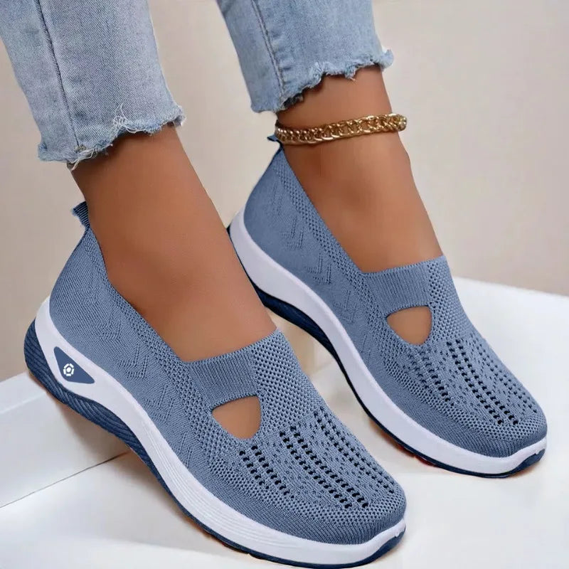 Summer Shoes for Women Mesh Breathable Canvas Shoes Light Walking Flats New Sneakers for Women Vulcanized Shoes Slip on Loafers