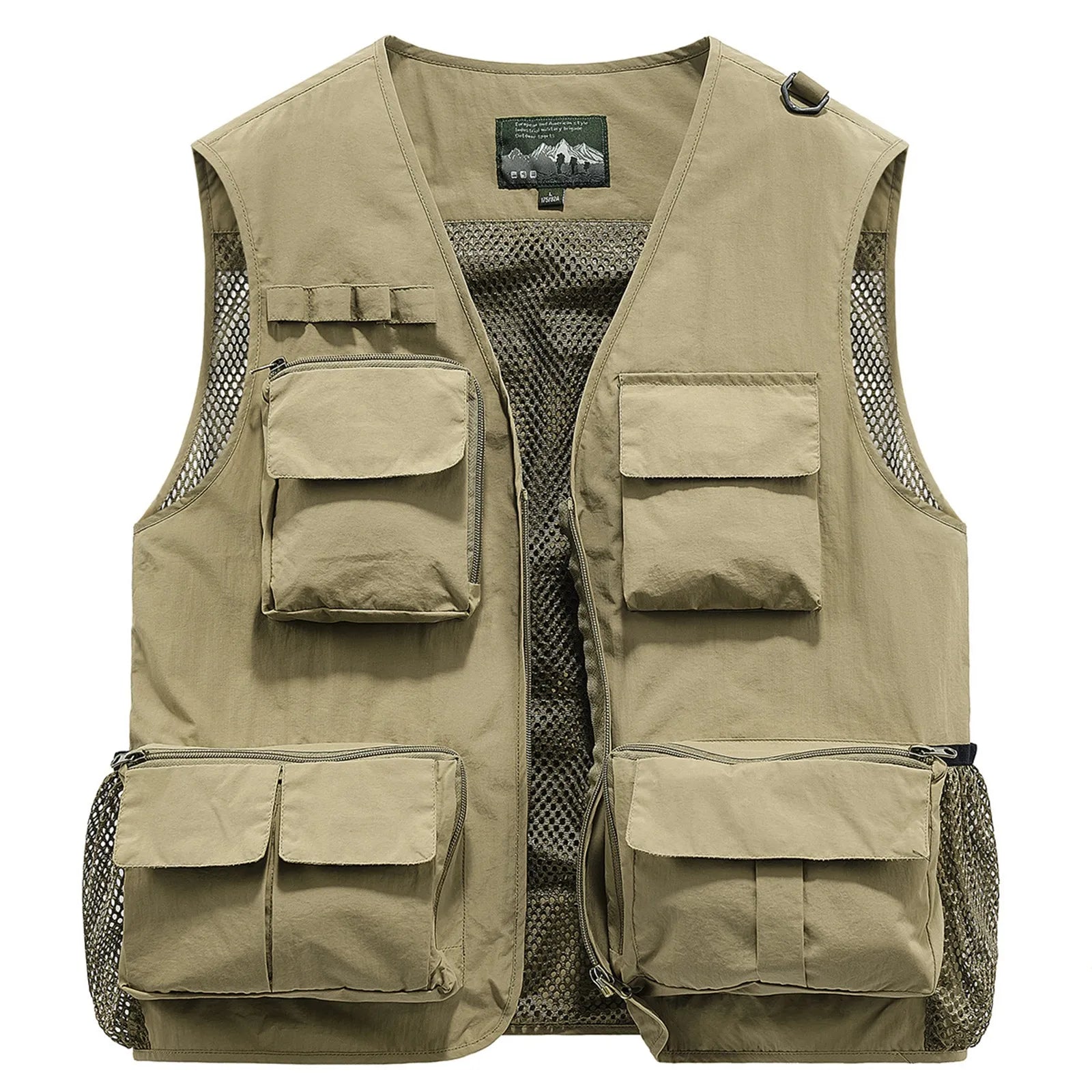 Hiking vests for men and women thin breathable multi-pocket vest summer outdoor work hunting travel waterproof sleeveless jacket