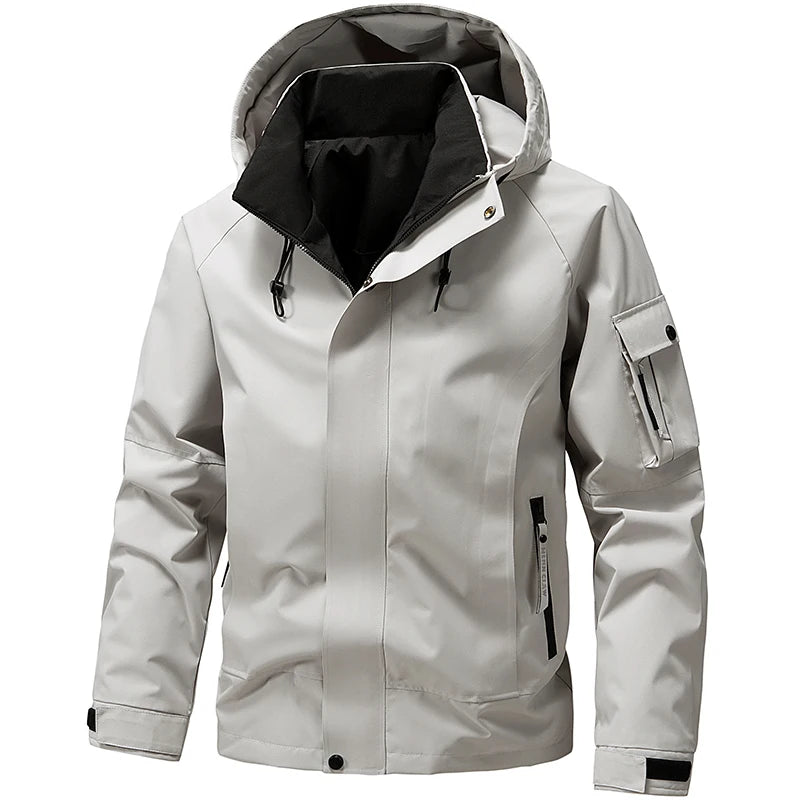 Men's three anti-punching jacket new jacket men's spring and fall fashion tide hooded workwear handsome casual versatile